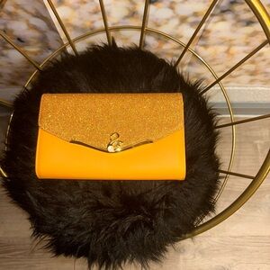 Orange Glitter Clutch